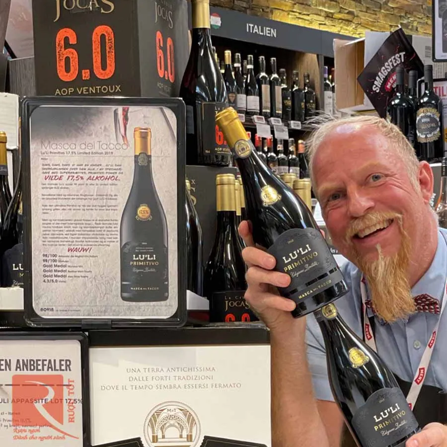 Vang Ý LuLi Primitivo Edizione Limitata Masca Del Tacco 17,5%