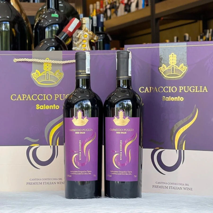 Rượu Vang Ngọt Capaccio Puglia Semi Dolce 11,5%