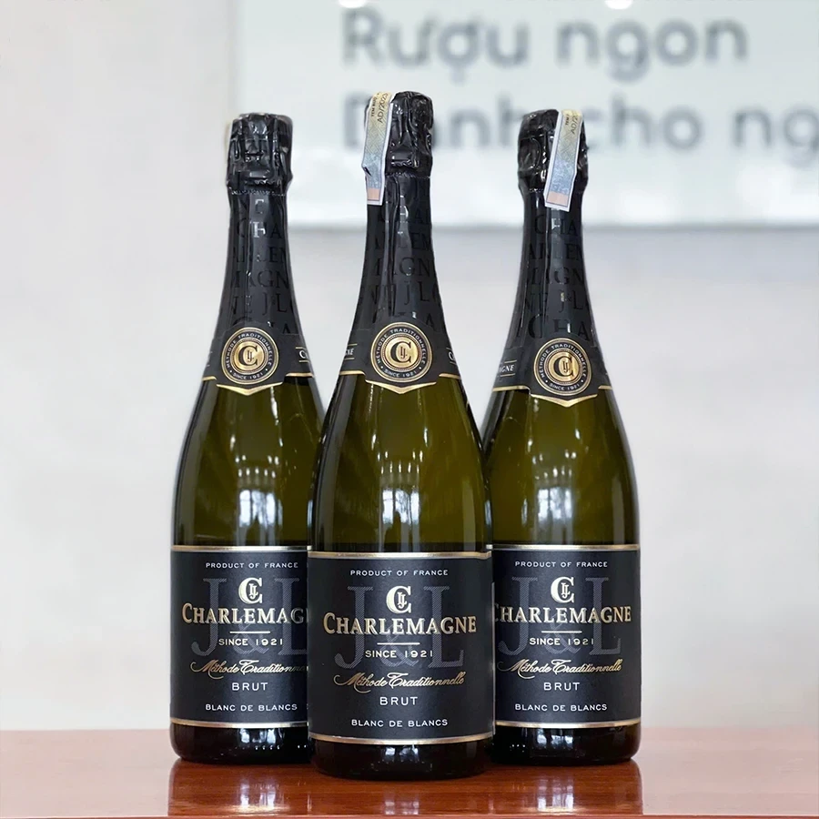Vang Pháp Charlemagne Tradition Brut Chardonnay 12%