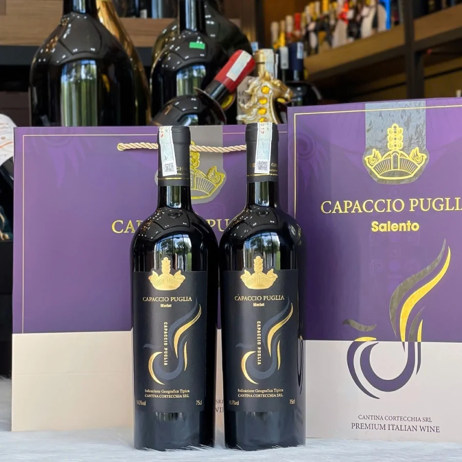 Vang Ý Capaccio Puglia Merlot 14.5%