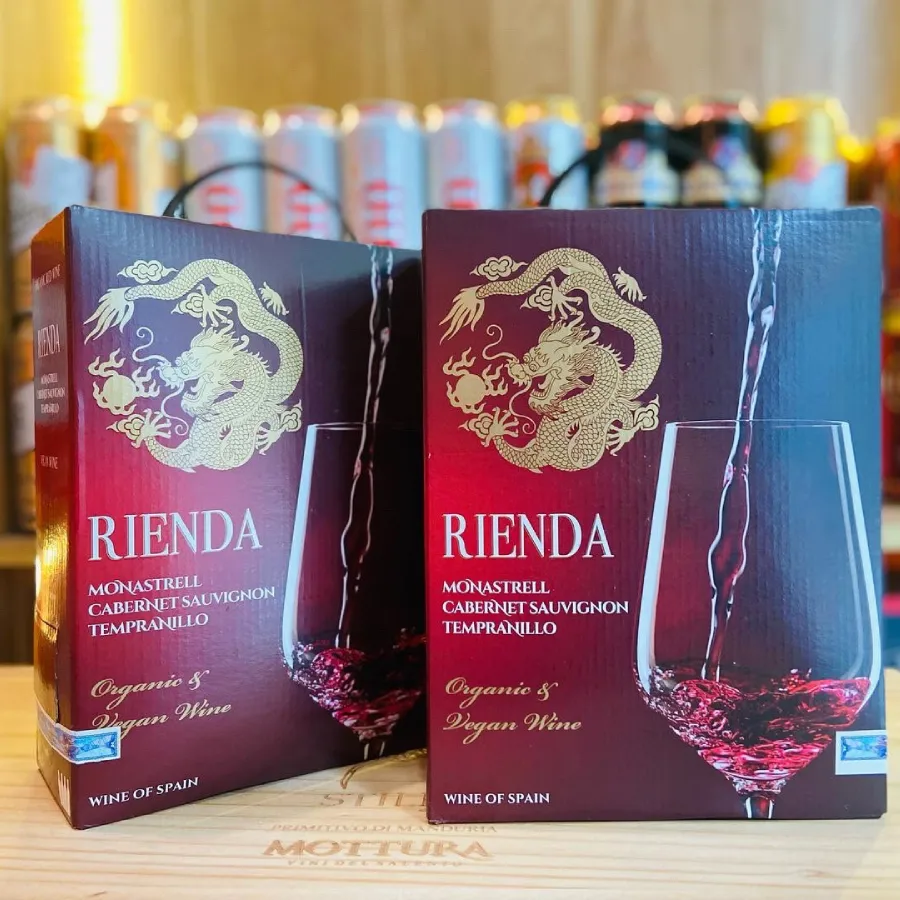 Vang bịch Tây Ban Nha Rienda Blend Organic & Vegan Wine 3L 15%