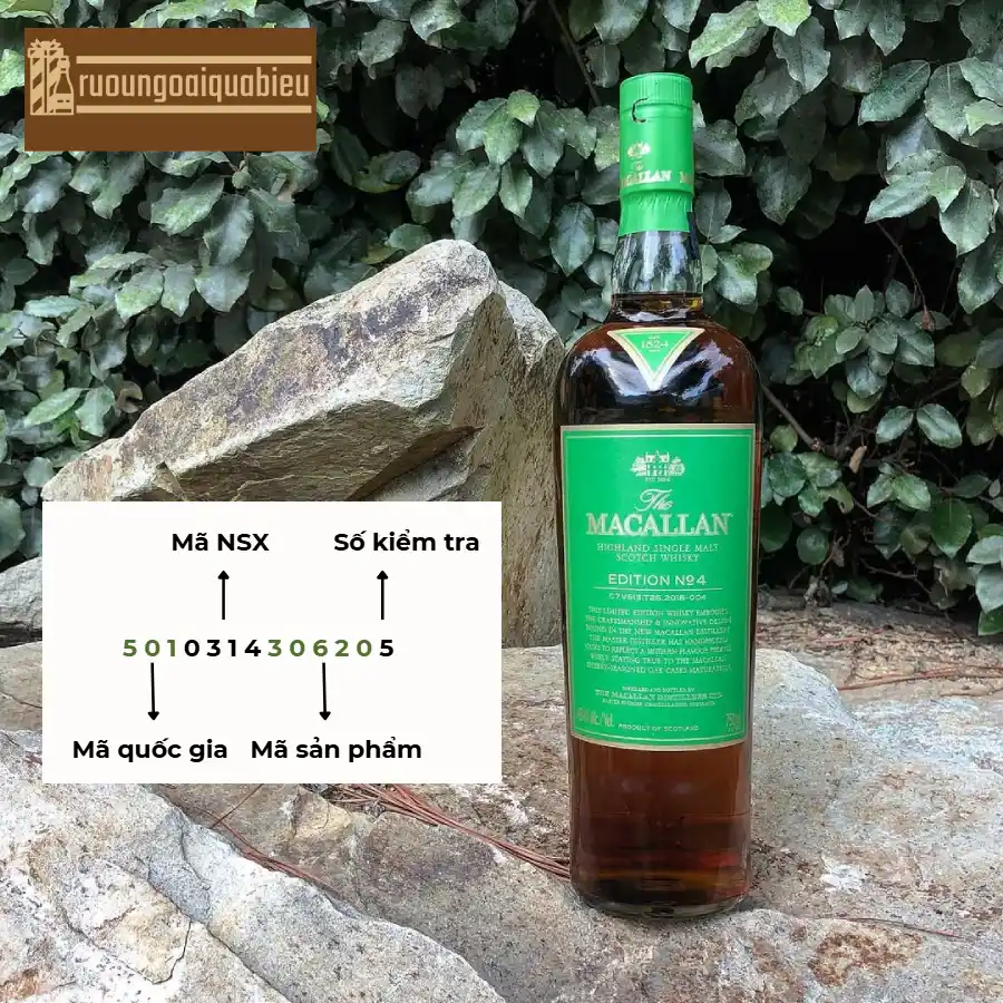 5010314306205 là mã vạch của chai Macallan Edition No.4