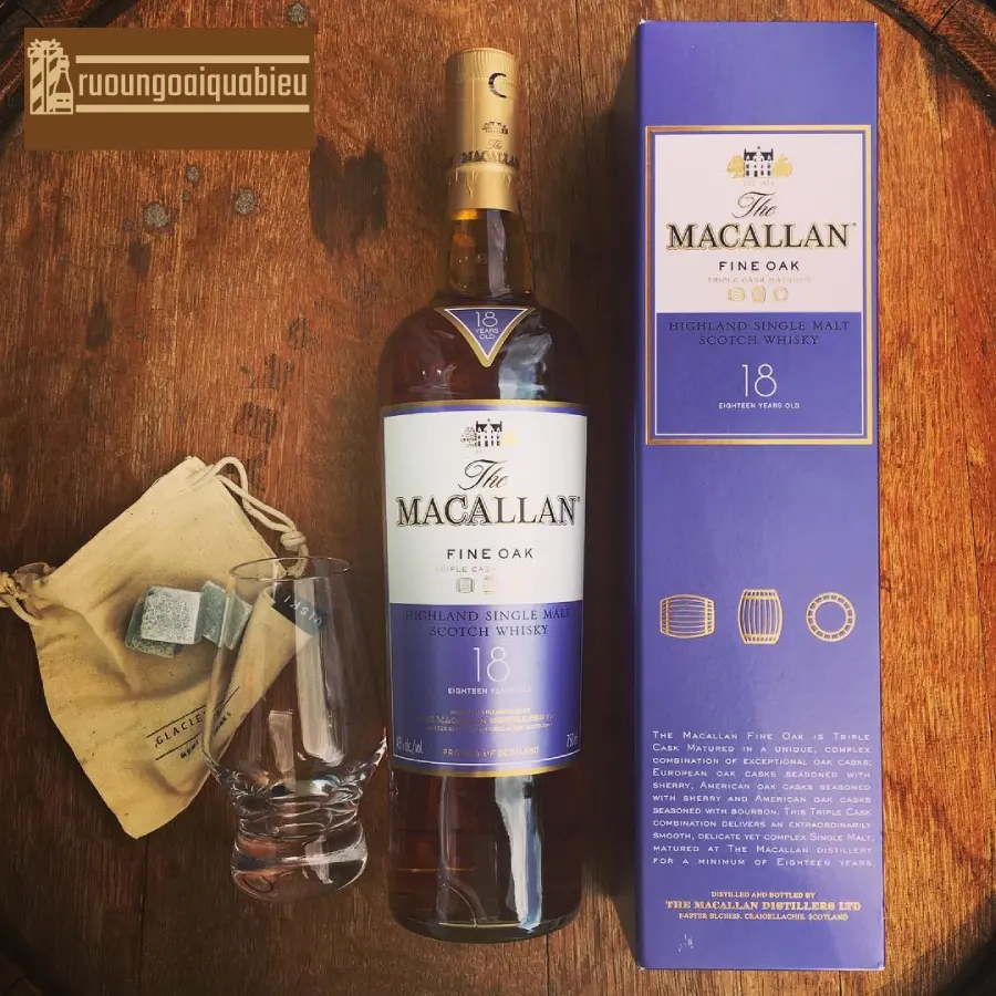Hương vị tinh tế đặc trưng tương xứng với giá rượu Macallan 18 Fine Oak